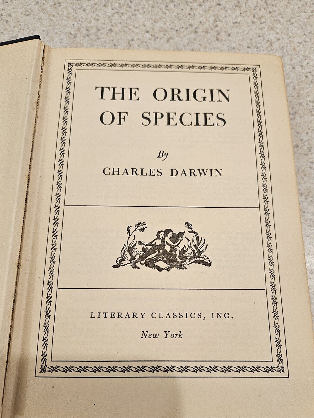 Vintage, The Origin of Species by Charles Darwin - Cream Pages
